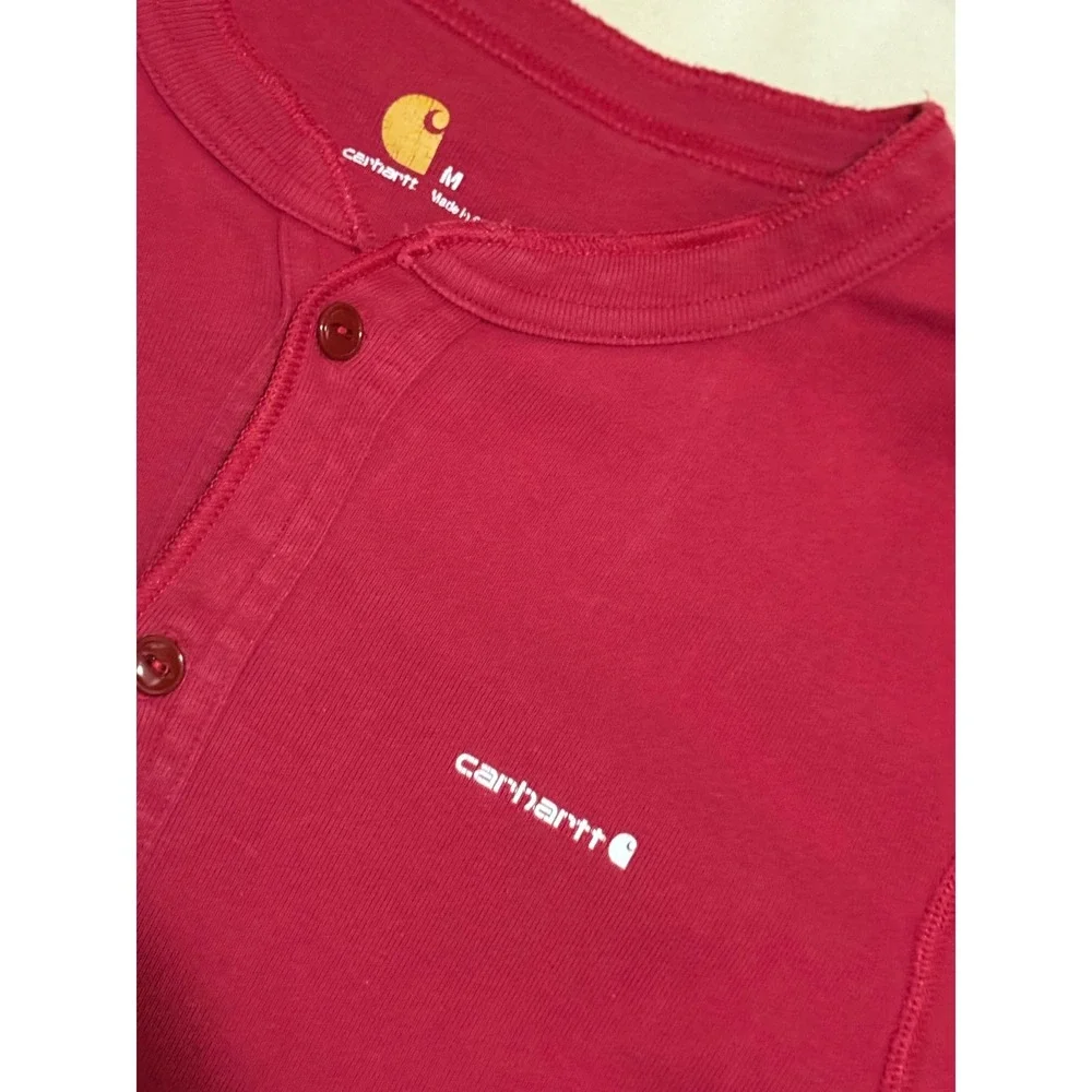 Carhartt Mens Red Long Sleeve Union Suit Thermal Base Layer One Piece Size M